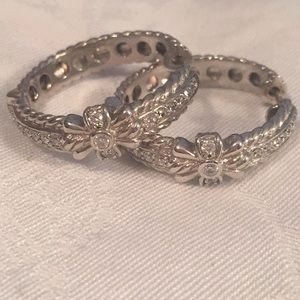 Judith Ripka CZ Hoop Earrings